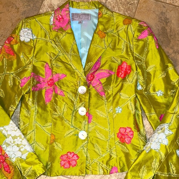 Enil Rutenberg collection jacket blazer size small 100% silk - Picture 3 of 6